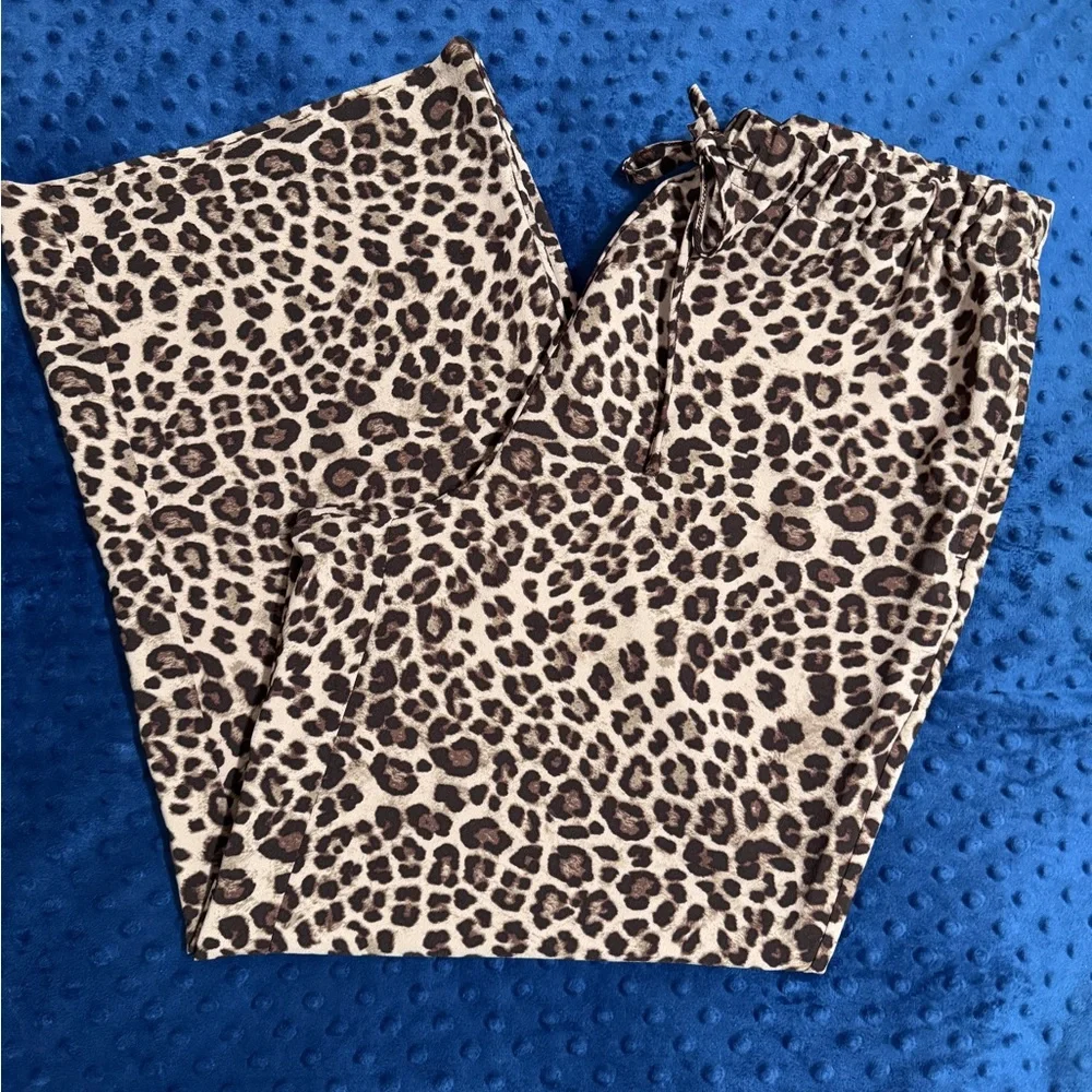 torrid Leopard Print Wide Leg Pants in Tan and Brown
